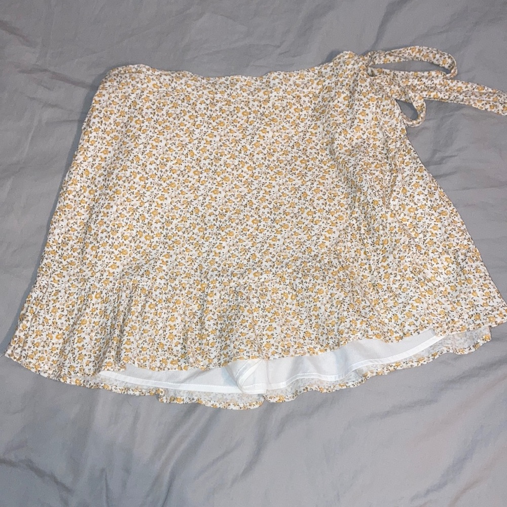 Floral Skort Bow Waistband